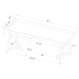 Beaufort Dark Gray Upholstered Tufted Bench by Coaster at Eve Furniture