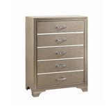 Beaumont Champagne 5-Drawer Rectangular Chest