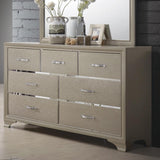 Beaumont Champagne 7-Drawer Rectangular Dresser