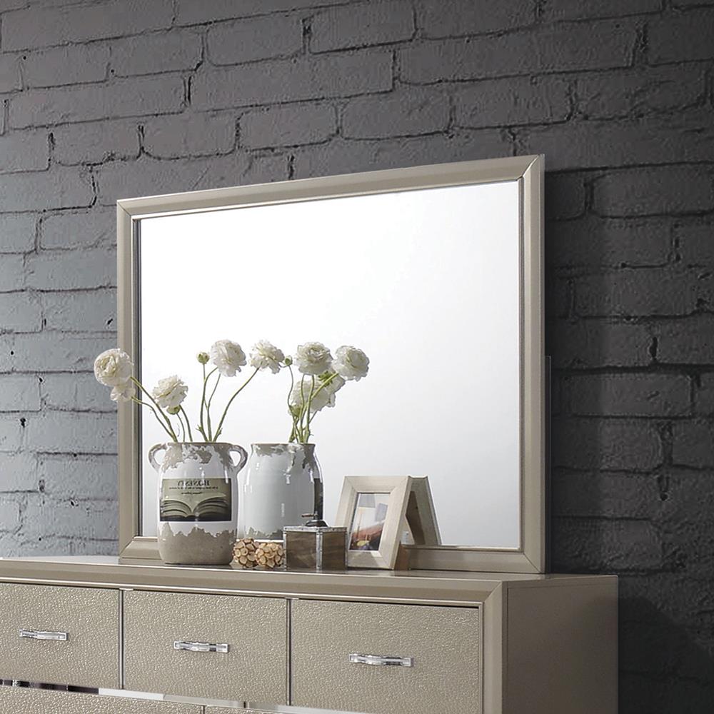 Beaumont Champagne Rectangular Mirror