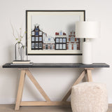 Beautiful Buildings by Irene Sucocki Framed Art Print Matted under Glass by Mercana at Eve Furniture
