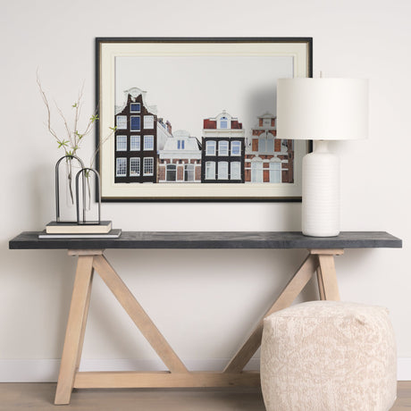 Beautiful Buildings by Irene Sucocki Framed Art Print Matted under Glass by Mercana at Eve Furniture