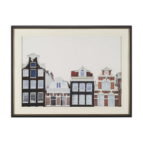 Beautiful Buildings by Irene Sucocki Framed Art Print Matted under Glass by Mercana at Eve Furniture