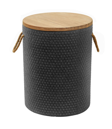Beban Natural & Black Outdoor Side Table by Zuomod at Eve Furniture