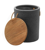 Beban Natural & Black Outdoor Side Table by Zuomod at Eve Furniture