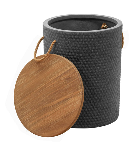 Beban Natural & Black Outdoor Side Table by Zuomod at Eve Furniture