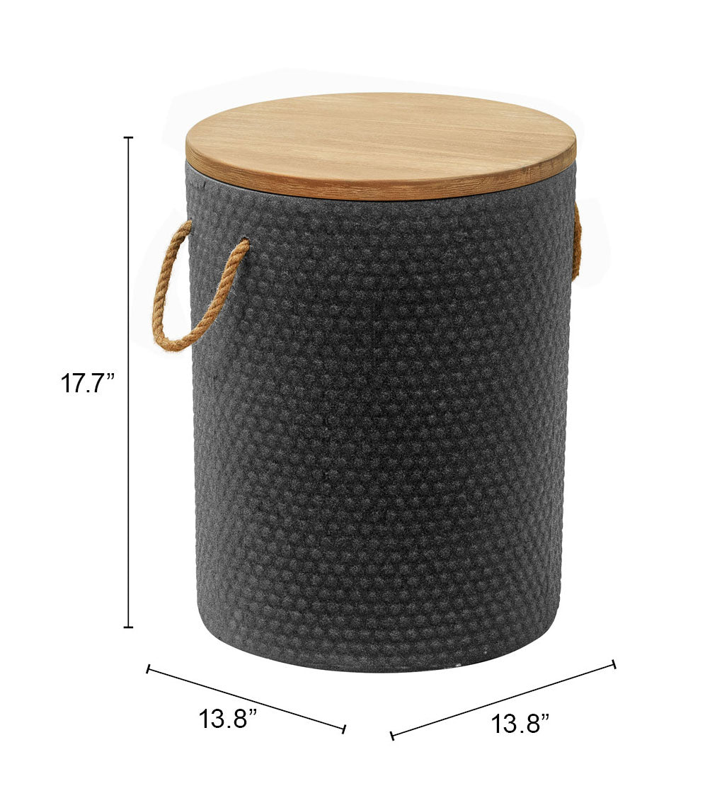 Beban Natural & Black Outdoor Side Table by Zuomod at Eve Furniture
