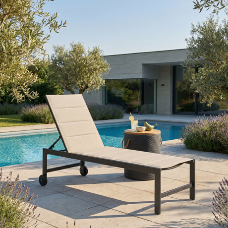 Beban Natural & Black Outdoor Side Table by Zuomod at Eve Furniture