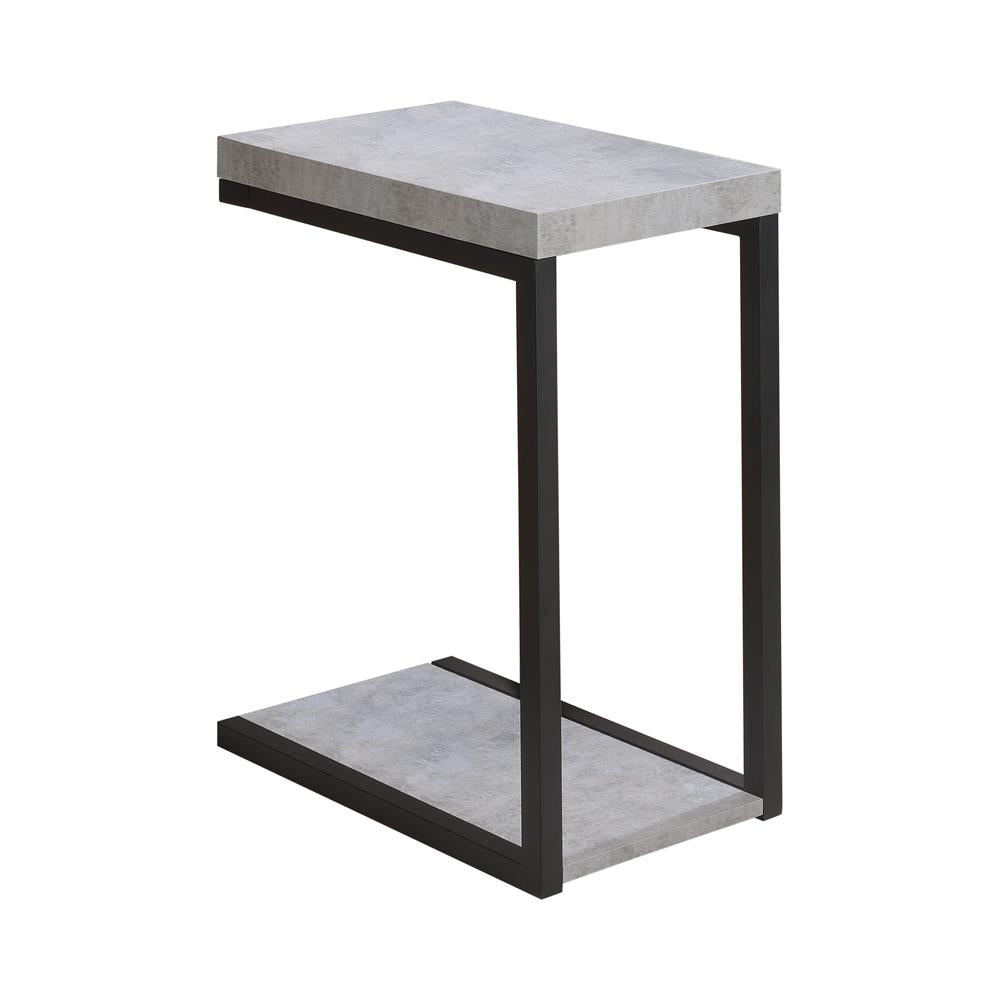 Beck Cement/Black Accent Table