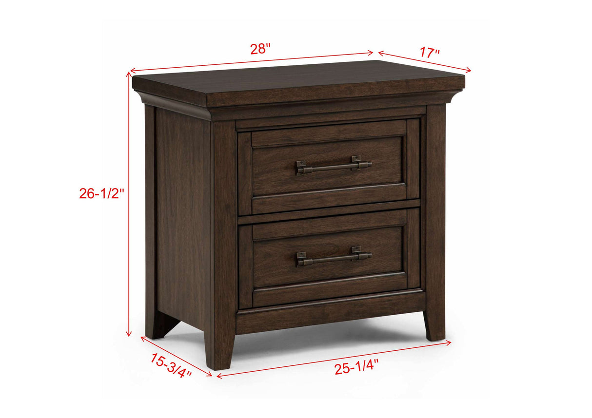 Beckett Brown Nightstand by Crown Mark at Eve Furniture