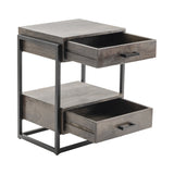 Beckett Brown/Black Side Table by Crestview at Eve Furniture