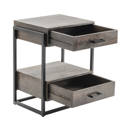 Beckett Brown/Black Side Table by Crestview at Eve Furniture