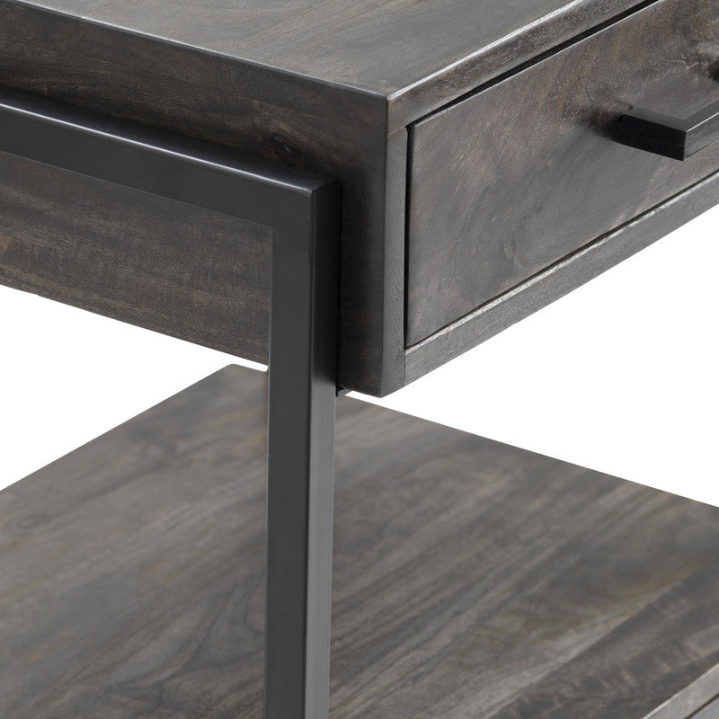 Beckett Brown/Black Side Table by Crestview at Eve Furniture