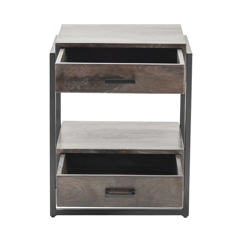 Beckett Brown/Black Side Table by Crestview at Eve Furniture