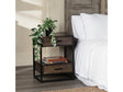 Beckett Brown/Black Side Table by Crestview at Eve Furniture