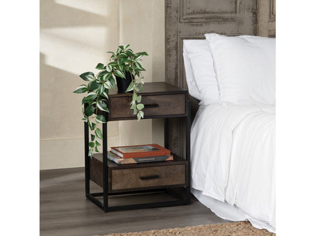 Beckett Brown/Black Side Table by Crestview at Eve Furniture