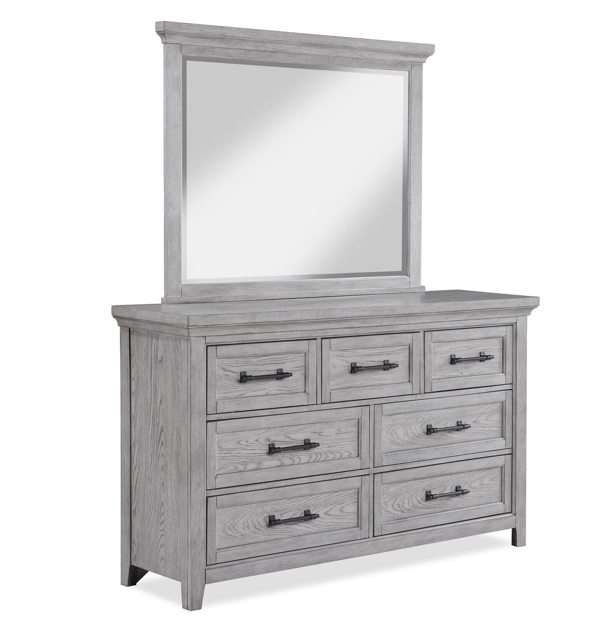 Beckett Rustic Gray Dresser Mirror by Crown Mark at Eve Furniture