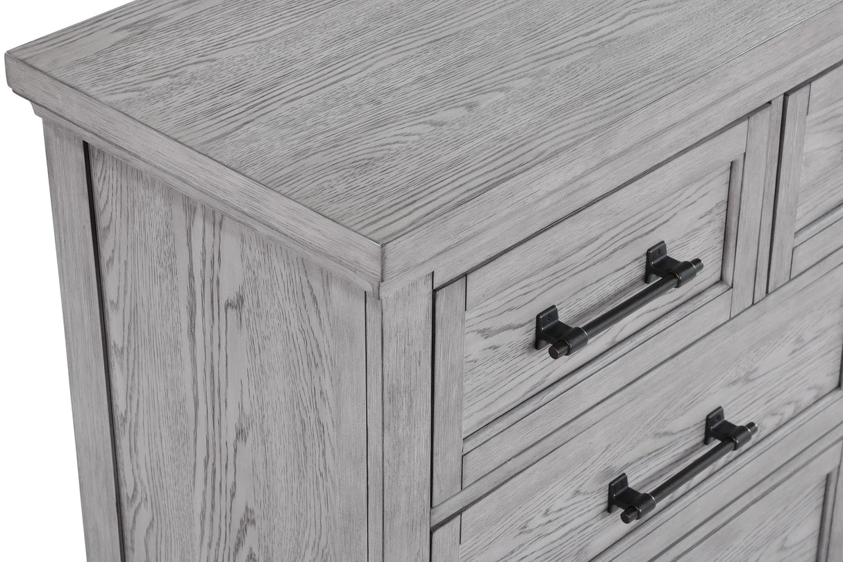 Beckett Rustic Gray Footboard Bench Panel Bedroom Set by Crown Mark at Eve Furniture