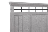 Beckett Rustic Gray King Footboard Bench Panel Bed by Crown Mark at Eve Furniture