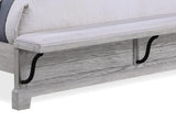 Beckett Rustic Gray King Footboard Bench Panel Bed by Crown Mark at Eve Furniture
