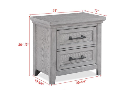 Beckett Rustic Gray Nightstand by Crown Mark at Eve Furniture