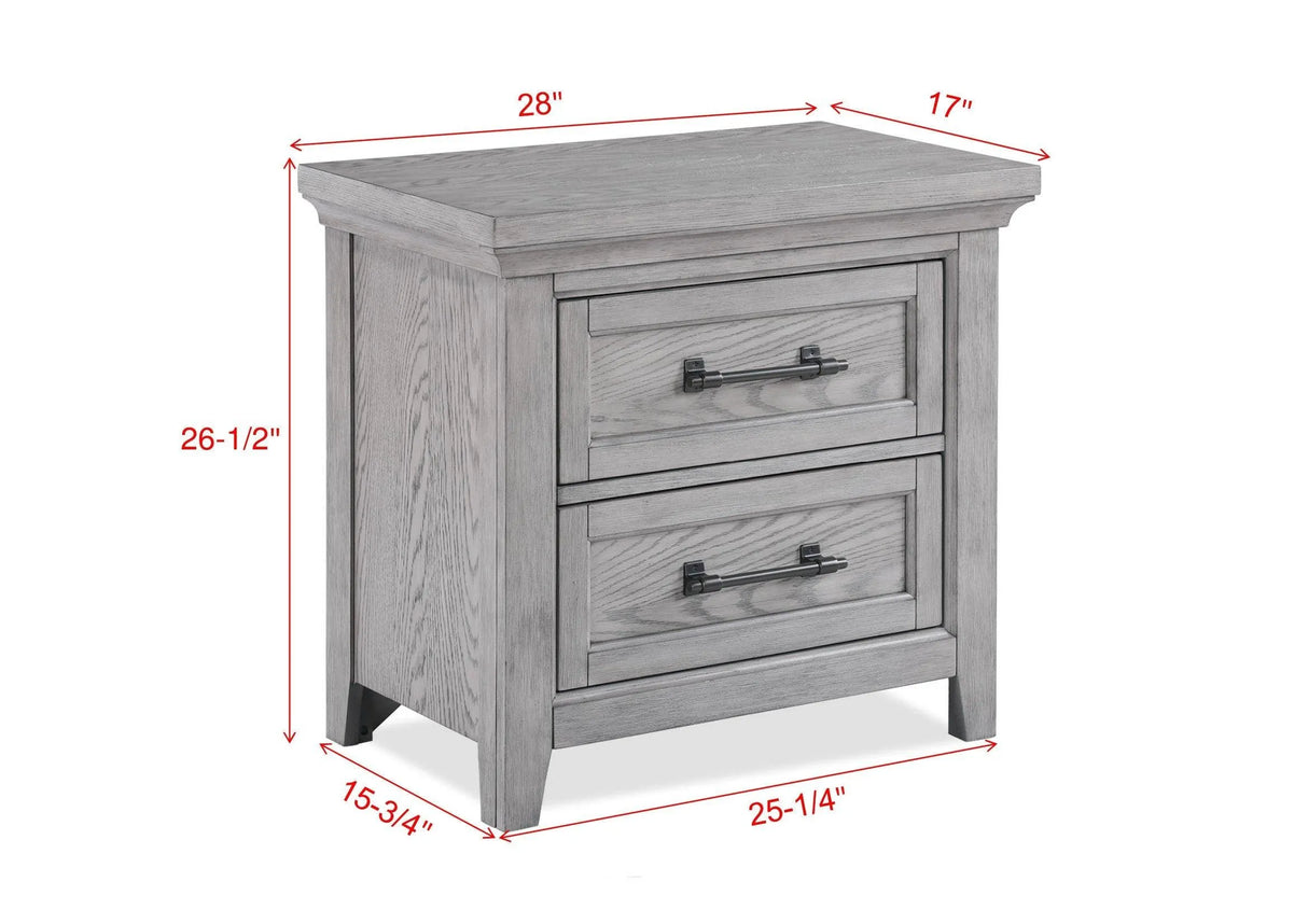 Beckett Rustic Gray Nightstand by Crown Mark at Eve Furniture
