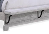 Beckett Rustic Gray Queen Footboard Bench Panel Bed by Crown Mark at Eve Furniture