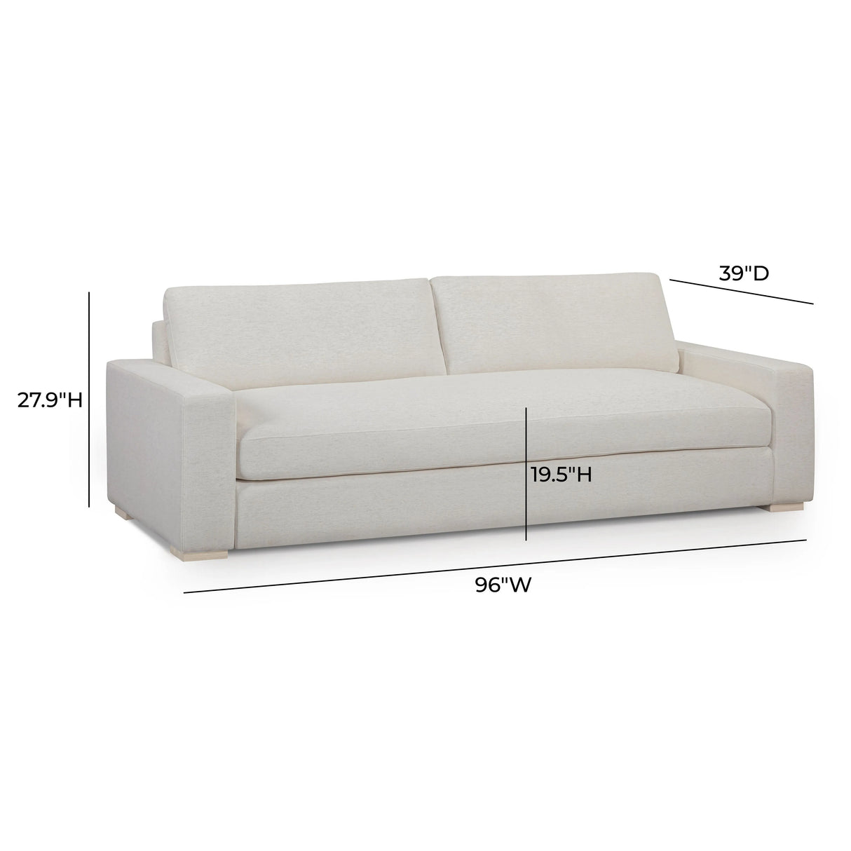 Beckham 96" Upcycled Chenille Sofa by TOV Furniture at Eve Furniture