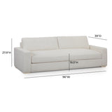 Beckham 96" Upcycled Chenille Sofa by TOV Furniture at Eve Furniture