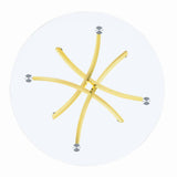 Beckham Brass and Clear Round Dining Table by Coaster at Eve Furniture