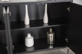 Beckham Weathered Black/Silver 4-Door Cabinet by Furniture of America at Eve Furniture