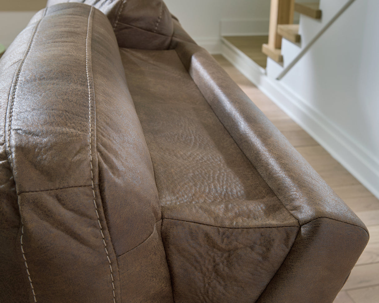 Beckley Place Earth Power Recliner by Ashley at Eve Furniture