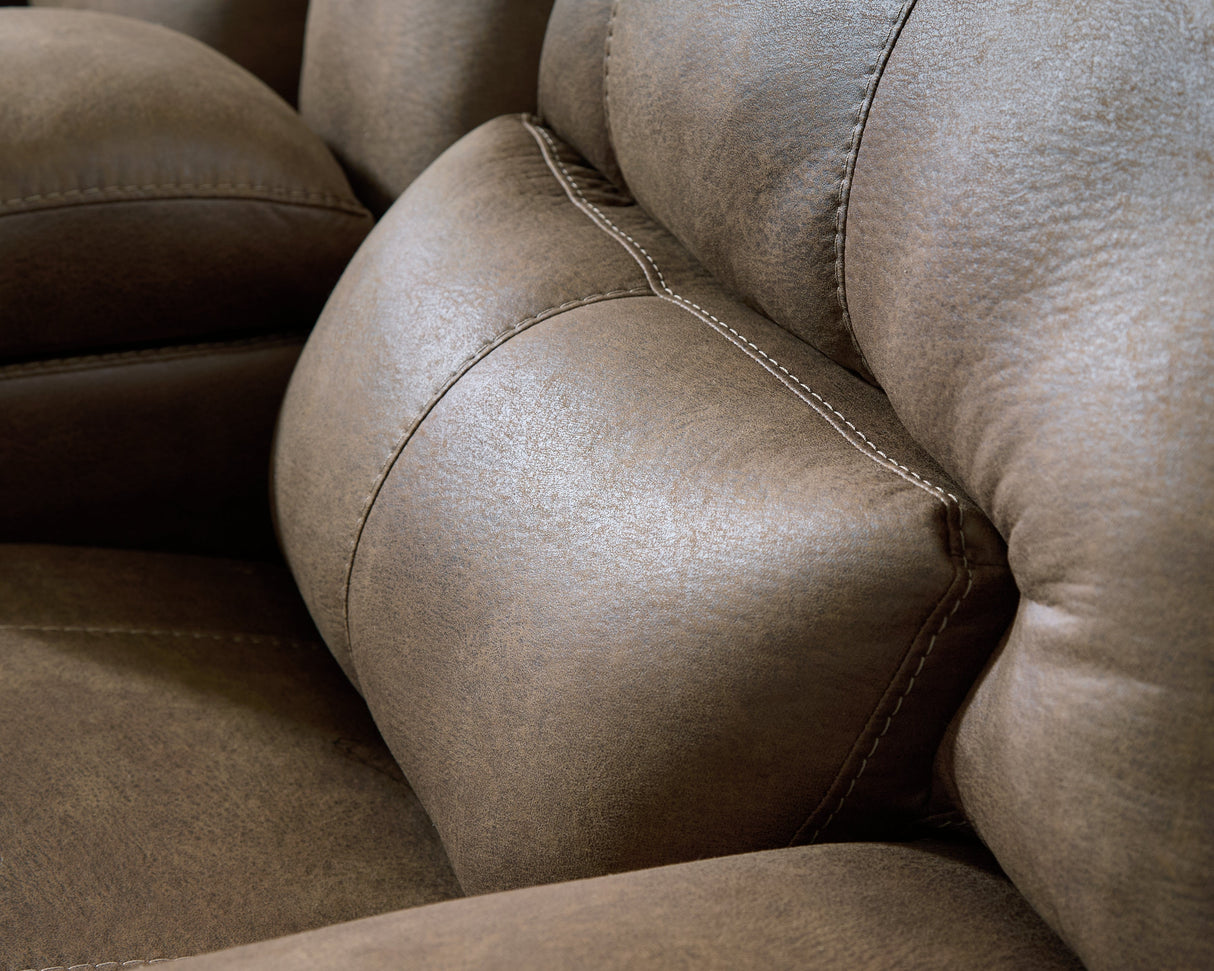Beckley Place Earth Power Recliner by Ashley at Eve Furniture