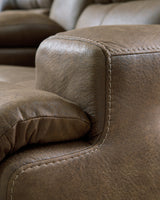 Beckley Place Earth Power Reclining Loveseat with Console by Ashley at Eve Furniture