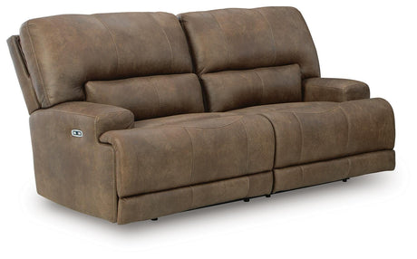 Beckley Place Earth Power Reclining Sofa and Loveseat by Ashley at Eve Furniture