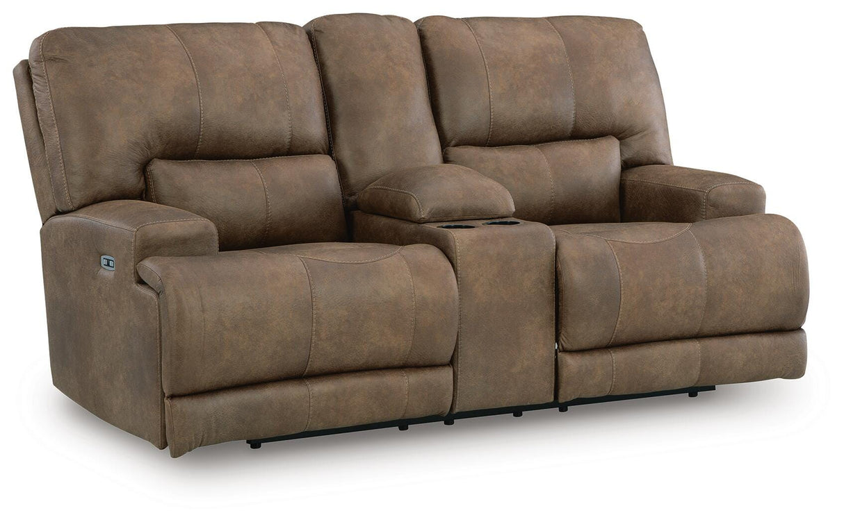 Beckley Place Earth Power Reclining Sofa and Loveseat by Ashley at Eve Furniture