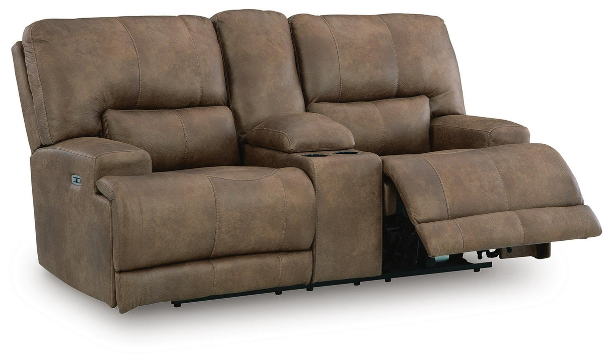Beckley Place Earth Power Reclining Sofa and Loveseat by Ashley at Eve Furniture
