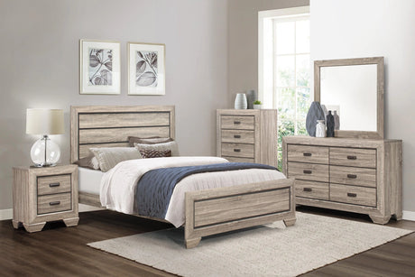 Beechnut Light Elm Queen Panel Bed by Homelegance at Eve Furniture