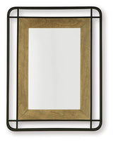 Beelman Black/Brown Accent Mirror by ASHLEY FURNITURE at Eve Furniture