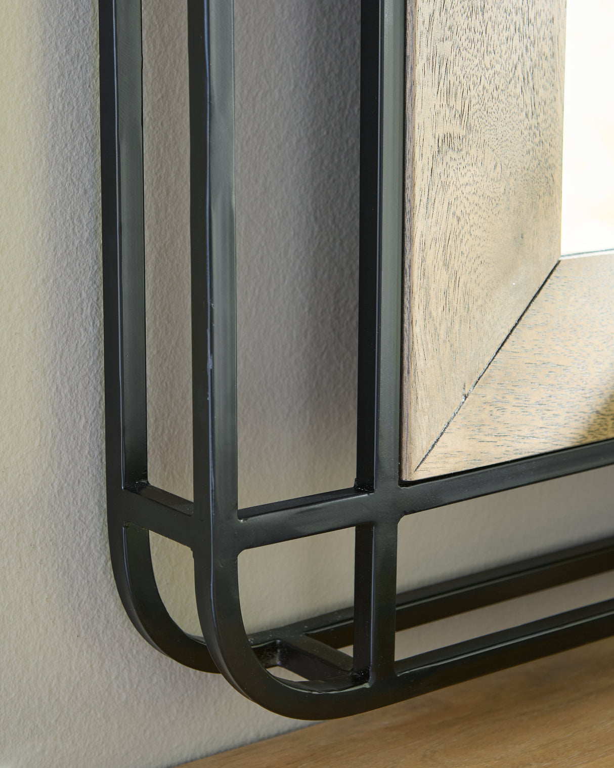 Beelman Black/Brown Accent Mirror by ASHLEY FURNITURE at Eve Furniture