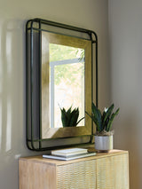 Beelman Black/Brown Accent Mirror by ASHLEY FURNITURE at Eve Furniture
