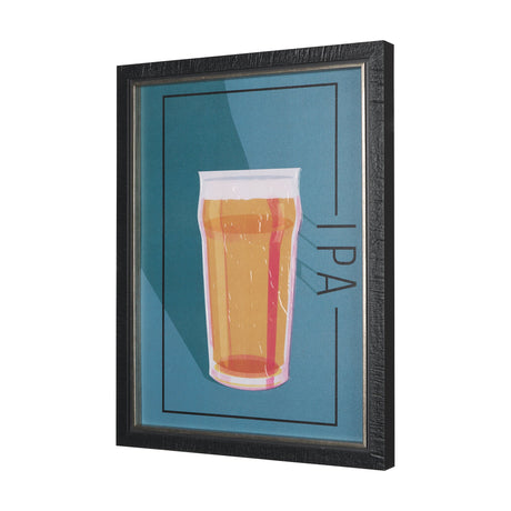 Beer Poster IPA by Mercana Studio a Hand Embellished Textured Framed Art Print by Mercana at Eve Furniture