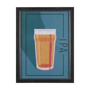 Beer Poster IPA by Mercana Studio a Hand Embellished Textured Framed Art Print by Mercana at Eve Furniture