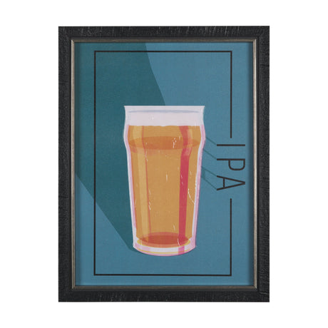 Beer Poster IPA by Mercana Studio a Hand Embellished Textured Framed Art Print by Mercana at Eve Furniture
