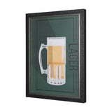 Beer Poster Lager by Mercana Studio a Hand Embellished Textured Framed Art Print by Mercana at Eve Furniture