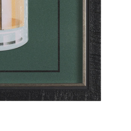Beer Poster Lager by Mercana Studio a Hand Embellished Textured Framed Art Print by Mercana at Eve Furniture