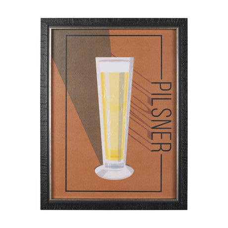 Beer Poster Pilsner by Mercana Studio a Hand Embellished Textured Framed Art Print by Mercana at Eve Furniture