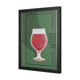 Beer Poster Sour by Mercana Studio a Hand Embellished Textured Framed Art Print by Mercana at Eve Furniture