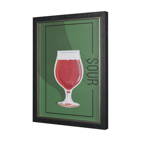 Beer Poster Sour by Mercana Studio a Hand Embellished Textured Framed Art Print by Mercana at Eve Furniture