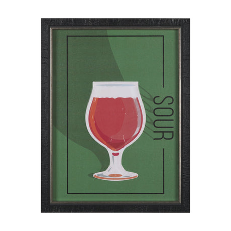 Beer Poster Sour by Mercana Studio a Hand Embellished Textured Framed Art Print by Mercana at Eve Furniture